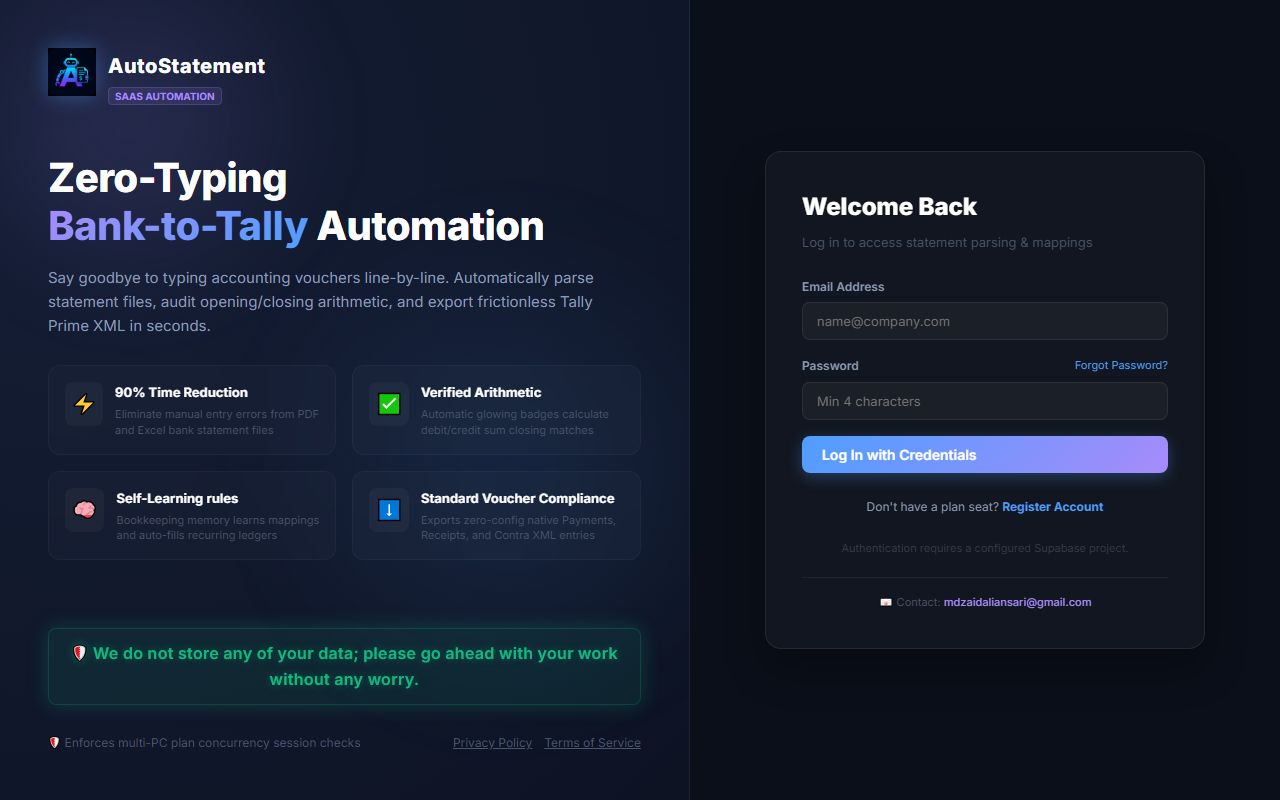 AutoStatement - Tally Tool Screenshot